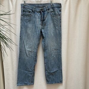 Old Navy Straight 34x30 Classic Blue Denim Jeans